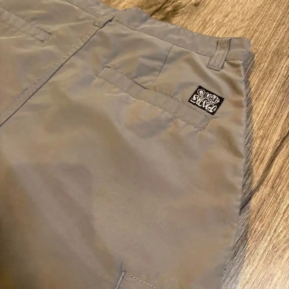 Vintage Y2K Quiksilver Cargo Boardshorts Grey Size 30